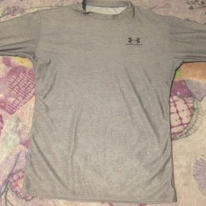 Grey Spandex Under Armour Long Sleeve Shirt